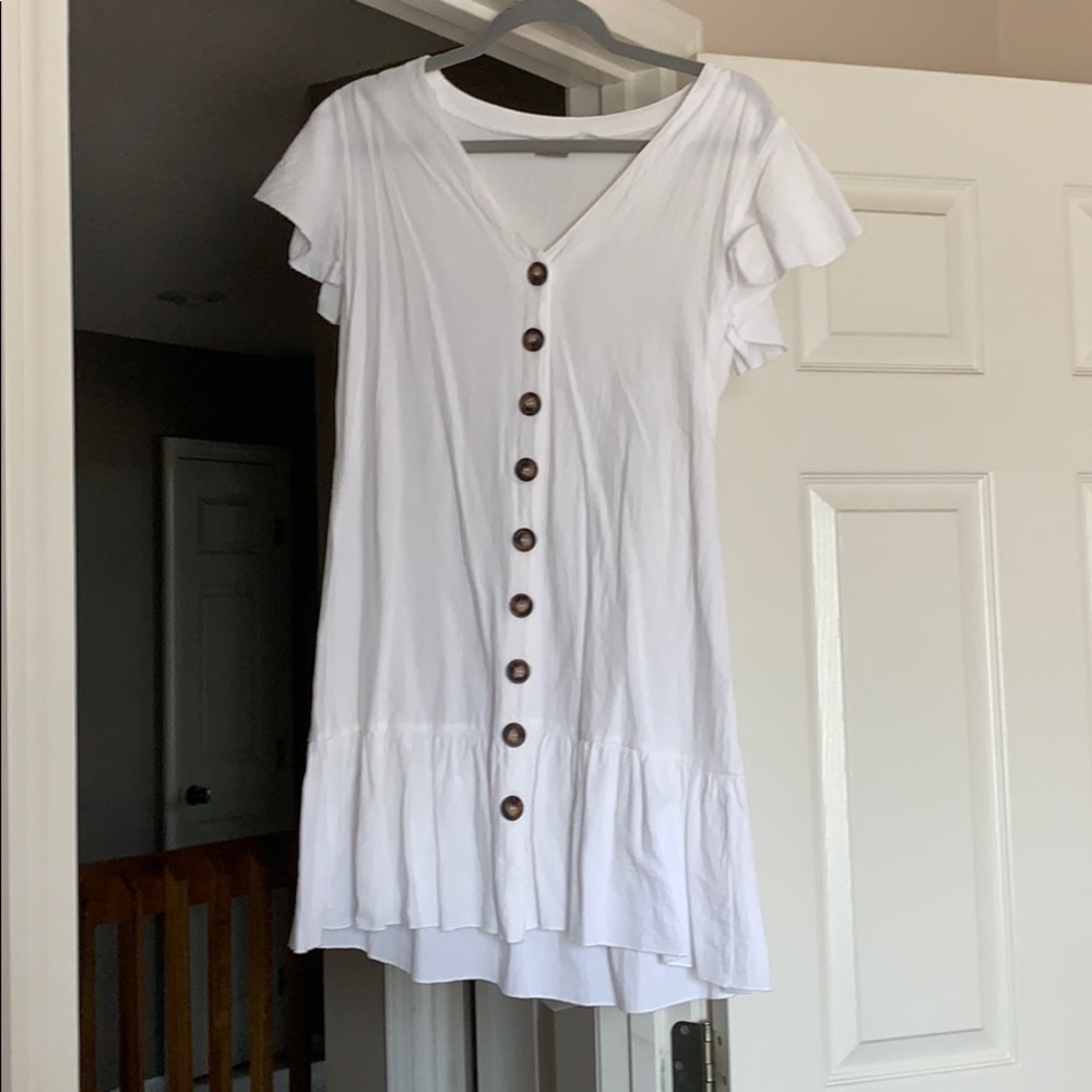 White Button Down Dress